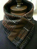 Vintage Check Fleece Thickened Scarf