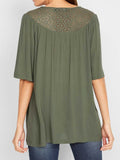 Women's Lace Panel Top