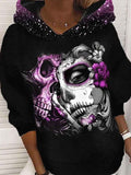 Women's Vintage Punk Skull Sweatshirt