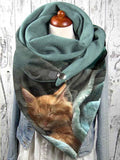 Winter Cute 3D Cat Warm Scarf