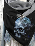 Punk skull print casual scarf and shawl