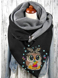 Leisure Simple Owl Lässig Schals & Schals