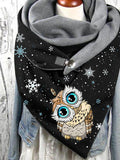 Owl Print Casual Scarf and Shawl