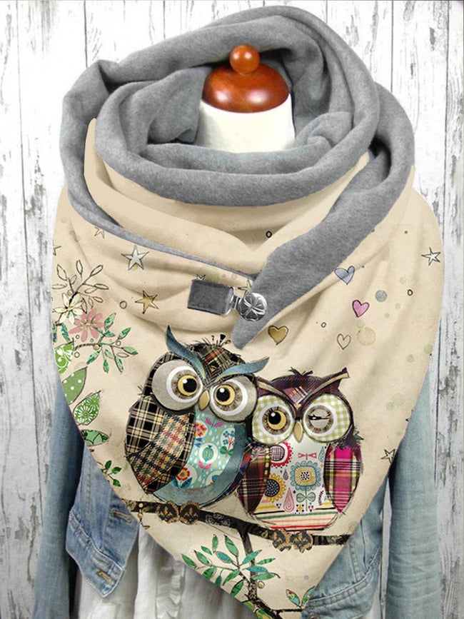 Women's Owl Art Casual Scarf