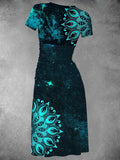 Women's Vintage Art Print Art Dress