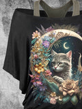 Women's Two-Piece Cat T-Shirt