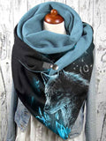 Fluorescence Wolf Warm Scarf