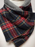 Vintage Check Fleece Thickened Scarf