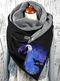 Wolf Art Fleece Casual Scarf