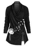 Women's Dandelion Art Print Sweatshirt Top