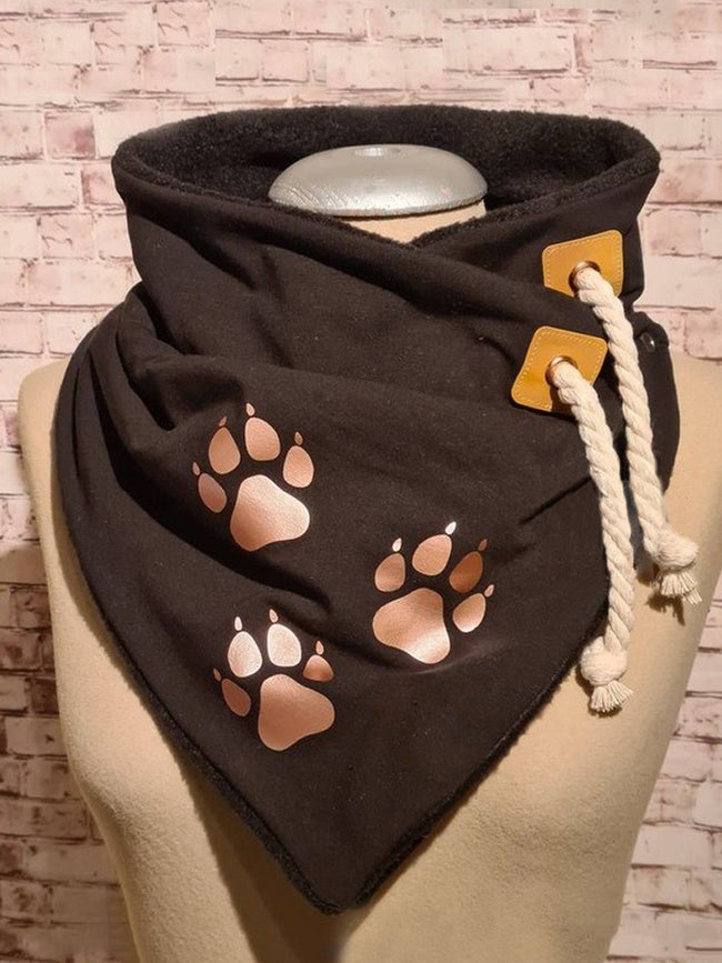 Casual cat paw print scarf and shawl