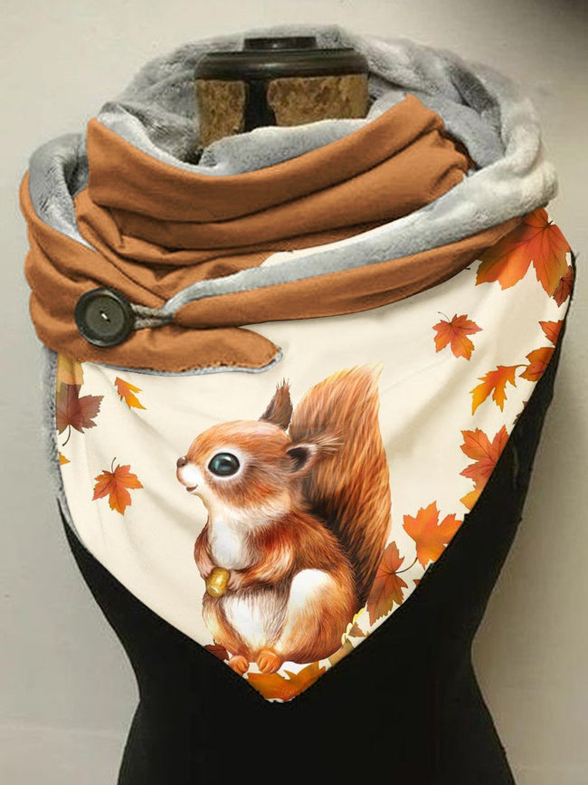 Women's Maple Squirrel Casual scarf