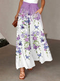 Floral  Artistic Wide Leg Pants