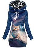 Women's Cat Butterfly Casual Sweatshirt