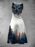 Women's Owl Casual Maxi Dress