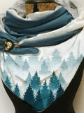 Forest print scarf and shawl