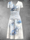 Women's Vintage Butterfly Art Print Art Dress