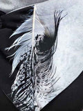 Women's Feather Print Casual Wrap Scarf