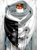 Casual Patchwork Dandelion Scarf and Shawl