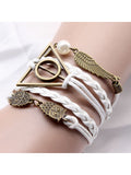 Deathly Hallows Vintage Leather Strap Bracelet Various Owl Wing Bracelets Snitch