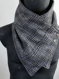 Vintage Check Fleece Thickened Scarf