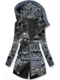 Women's Owl Print Sweatjacke