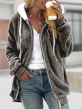 Women's Plush Thick Long-Sleeved Coat Cardigan