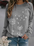 Women's Vintage Dandelion Pattern Casual Sweatshirt