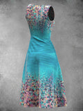 Women's Flower Artistic Design Maxi Dress