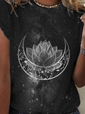 Woman's Vintage Datura Flowers Casual T-shirt