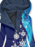 Women's Snowflake Art Cardigan Casual Sweatshirt