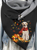 Women's Cute Pet Dog Labrador Casual Windproof Shawl Scarf