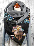 Christmas Owl Casual Scarves and Shawls