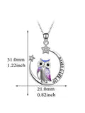 Creative Oil Dripping Diamond Star Owl Ladies Necklace