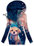 Women's Cute Dog Casual Sweatjacken