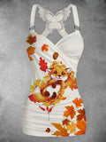 Women's Cute Maple Fox Print Tank Top