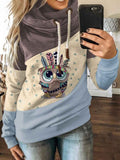 Women's Owl Print Casual Sweatshirt