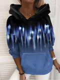 Women's Winter Streamer Gradient Print Simple Casual Sweatshirt