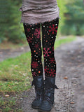 Women's Winter Snowflake Print Thermal Leggings