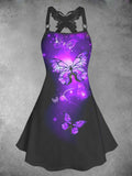 Women's Butterfly Lace Art Design Casual Mini Dress
