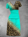 Women's Leopard Gradient Maxi Dress