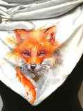 Women's Fox Art Casual Wrap Scarf