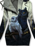 Women's Retro Owl Art Printing Casual Sweatshirt