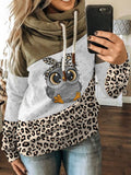 Women's Owl Print Casual Sweatshirt