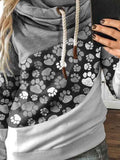 Women's Paw Print Casual Sweatshirt