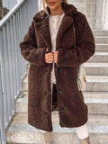 Women's Plush Thick Long-Sleeved Coat Cardigan