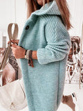 Ladies Hooded Knitted Commuter Loose Cardigan