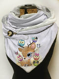 Casual Reindeer Print Scarf and Shawl