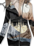 Women's Mountain Art  Print Hoodie