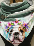 Cute Pug Casual Print Scarf